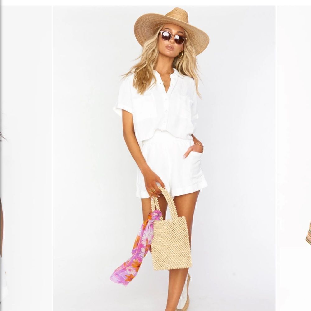 Show me Your Mumu Disilvio Shorts White Linen Size S NWOT
